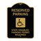 Signmission Reserved Parking State Disabled Parking Permit Required Handicapped Alum, 18" x 24", BG-1824-23008 A-DES-BG-1824-23008 - alternate 1